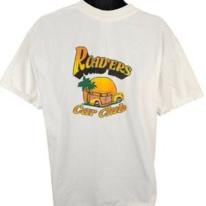 Roaders Car Club T Shirt Mens Size XL Vintage Y2K Classic Woody Wagon